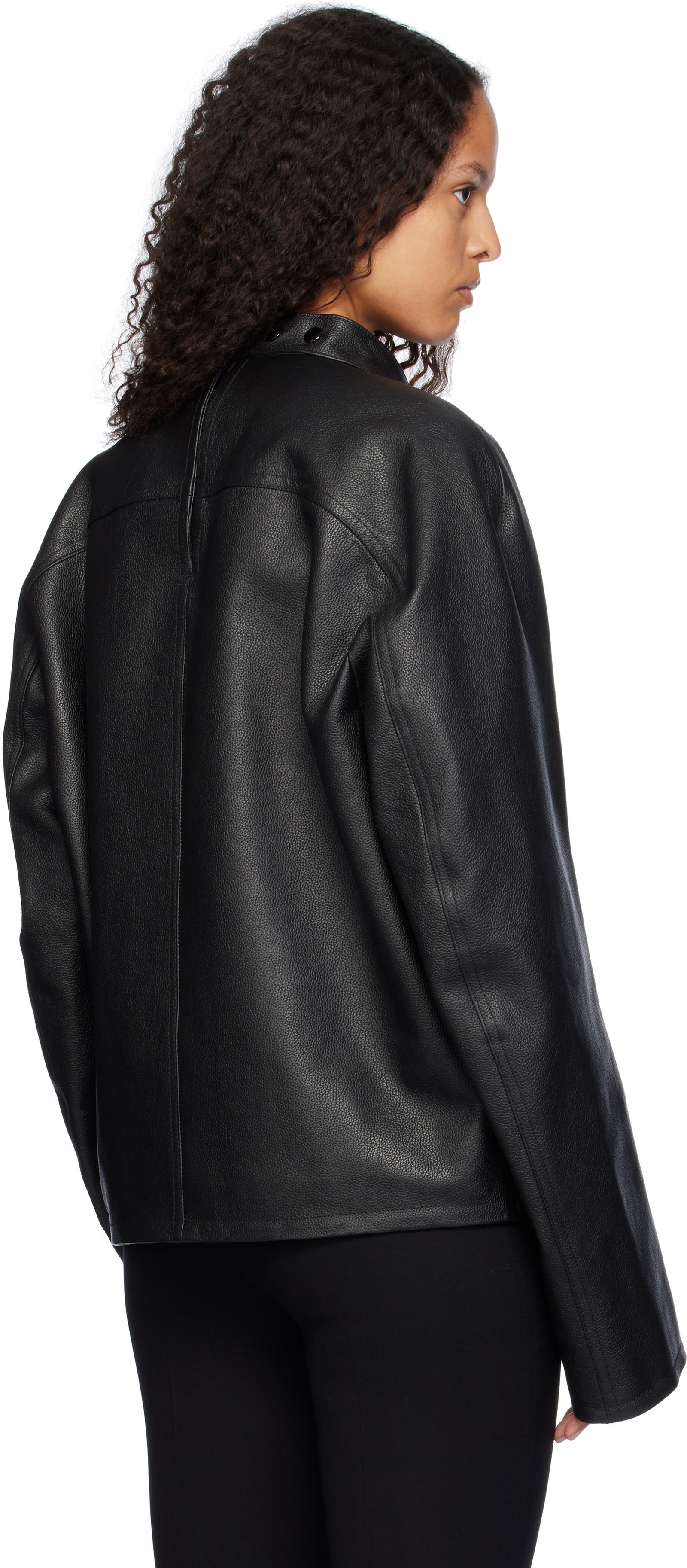 Racer Buckle Leather Jacket