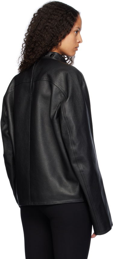 Bunda Courrèges Racer Buckle Leather Jacket Čierna | 324LBL205CV0016, 2