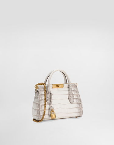 Kabelka Dolce & Gabbana Dolce & Gabbana Mini Marlene Crocodile-Embossed Day Bag Biela | BB7744A2Y4080001, 2