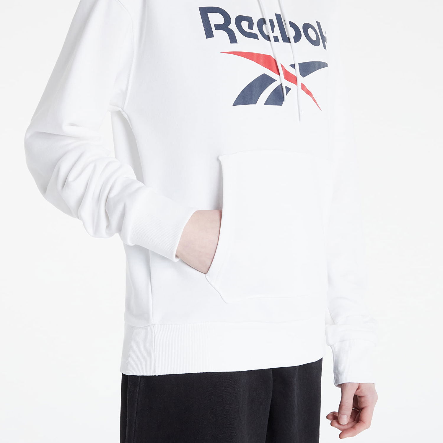 Mikina Reebok Identity Logo French Terry Hoodie Biela | GI6700, 1