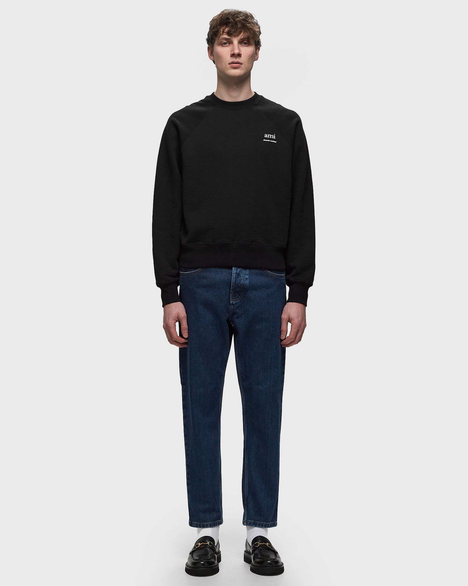 Sveter AMI Paris Crewneck Čierna | USW024.747-001, 1