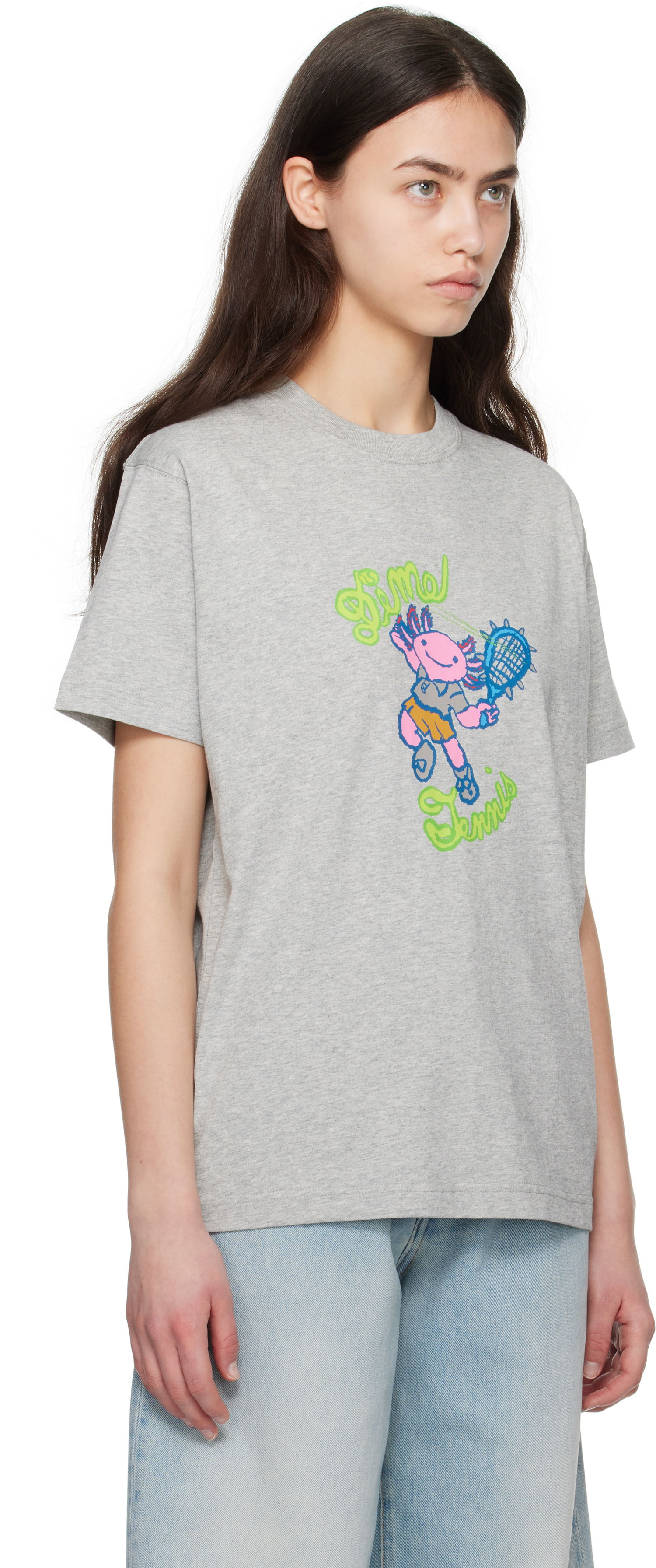 Tričko Dime Dime Axolotl Graphic T-Shirt Šedá | DIME2SP2551GRY, 1
