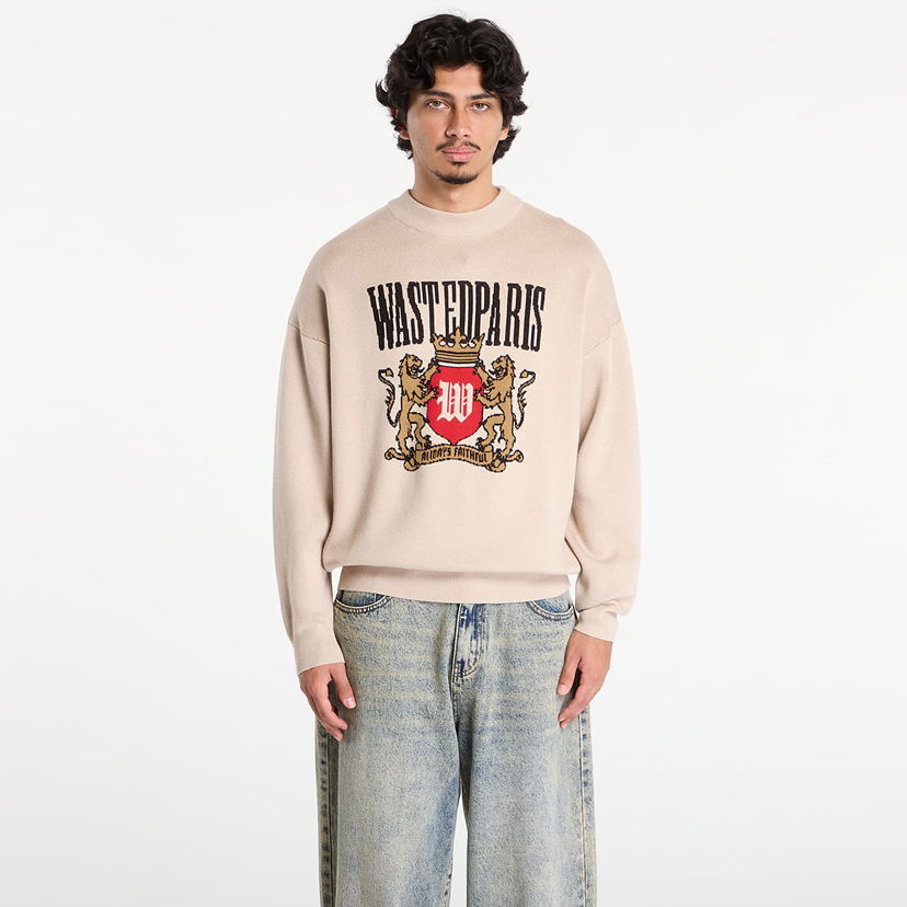 Sveter Wasted Paris Wasted Paris M Crest Sweater Béžová | WP_000291