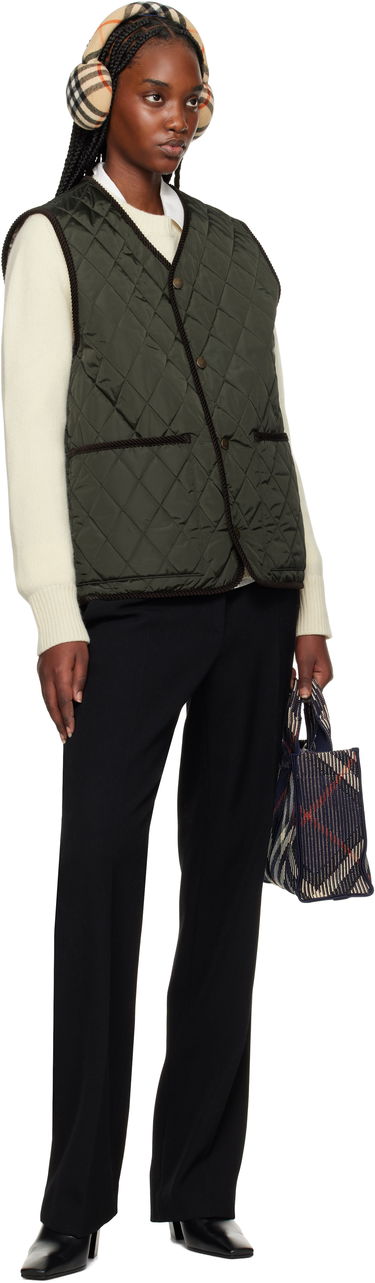 Tote bag Burberry Burberry Mini Check Knitted Tote Bag Modrá | 8103292, 3