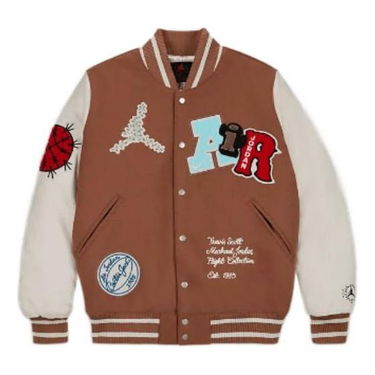 Bomber bunda Jordan Travis Scott Varsity Jacket Hnedá | DO4104-256, 0