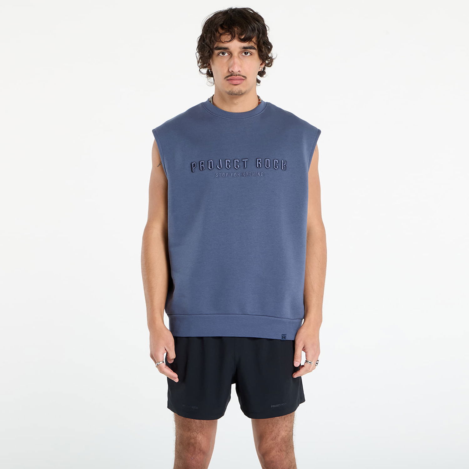 Mikina Under Armour Project Rock Icon Sleeveless Sweatshirt Modrá | 6005012-044, 0