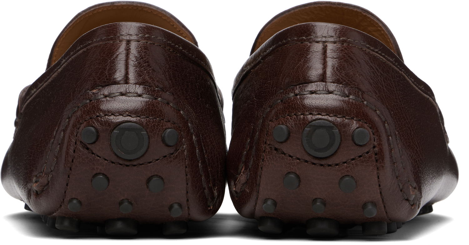 Tenisky a topánky FERRAGAMO Leather Driver Loafers Hnedá | 758350 20983007, 1