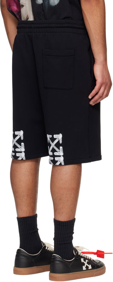 Šortky Off-White Off-White Spray Arrow Sweat Shorts Čierna | OMCI013S25FLE0031001, 2