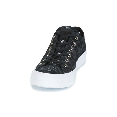 Tenisky a topánky Converse CHUCK TAYLOR ALL STAR SHIMMER SUEDE OX BLACK/BLACK/WHITE Čierna | 558000C, 1