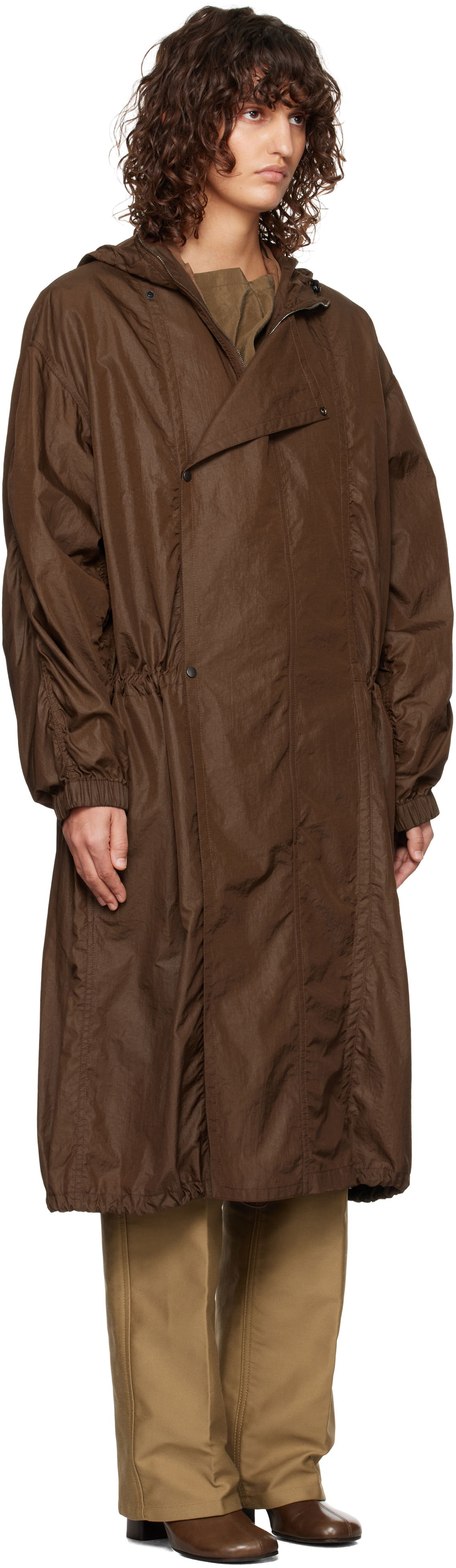 Pláštenka LEMAIRE Nylon Hooded Parka Hnedá | CO1058 LF1301, 1