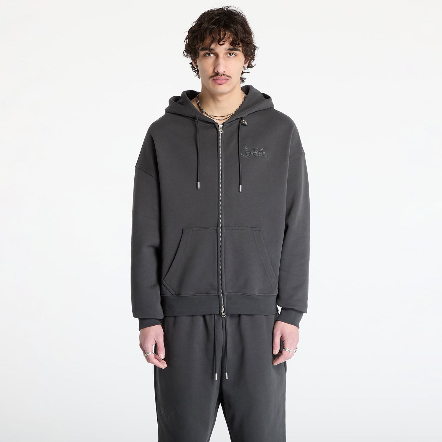 Mikina Footshop FTSHP Everyday Zip Hoodie Šedá | FTSHP_436, 0
