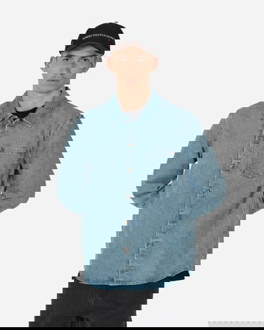 Košeľa A.P.C. Vittorio Brodée Poitrine Overshirt Modrá | COGWC-H02837 IAB, 0