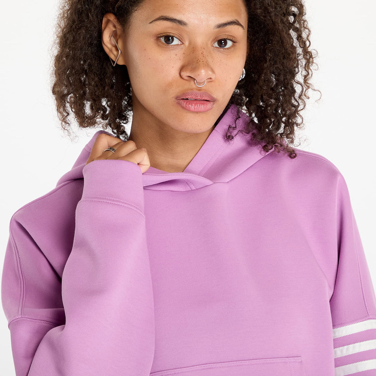 Mikina adidas Originals Neuclassics Hoodie Preloved Purple/ Cloud White Fialová | IW5614, 1