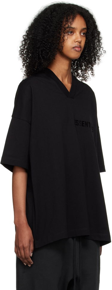 Tričko Fear of God Fear of God ESSENTIALS V-Neck T-Shirt Čierna | 125SP234110F, 4