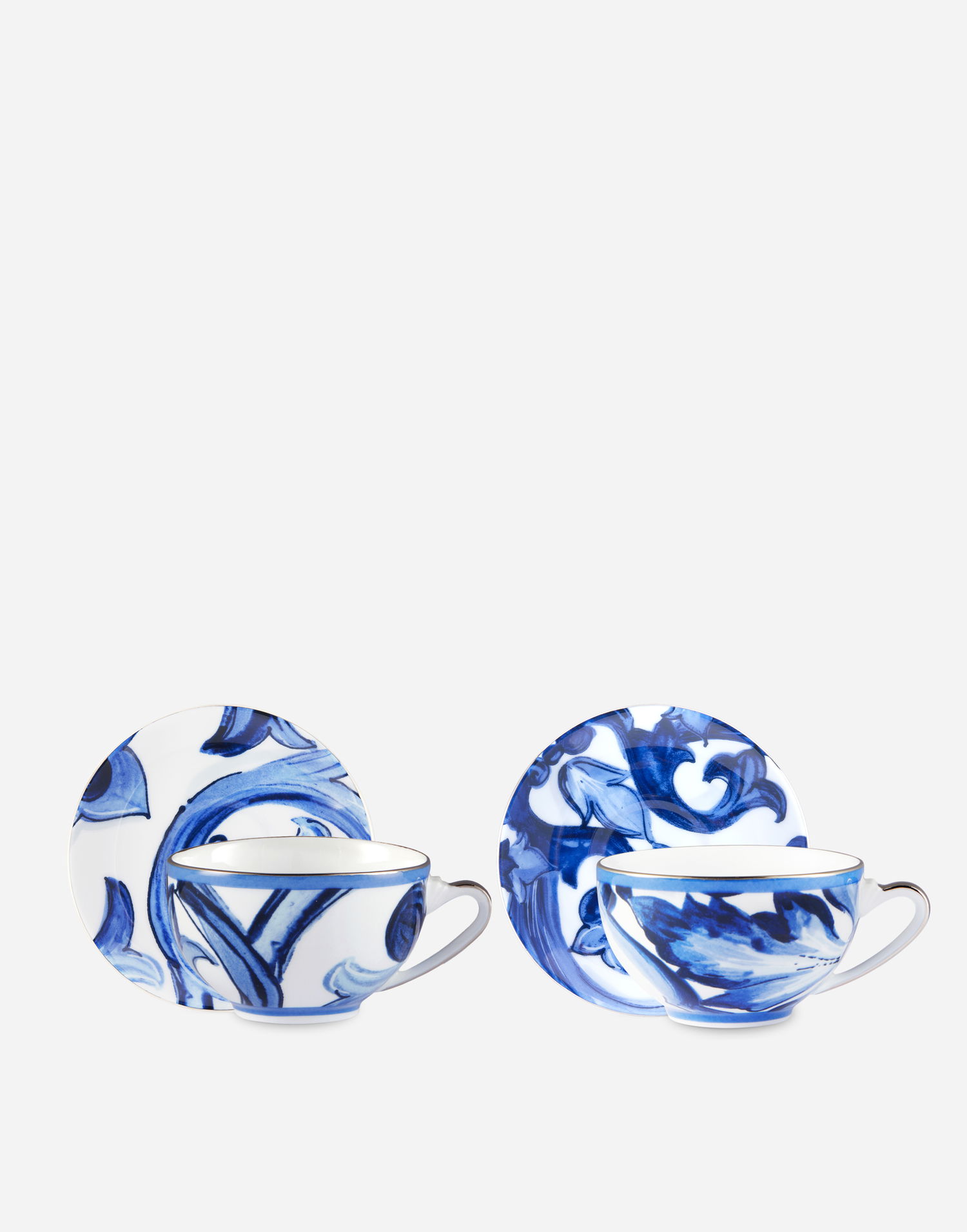 Home decor Dolce & Gabbana Dolce & Gabbana Gift Box With 2 Porcelain Teacups With Saucers Modrá | TC0S20TCM09UB100, 1