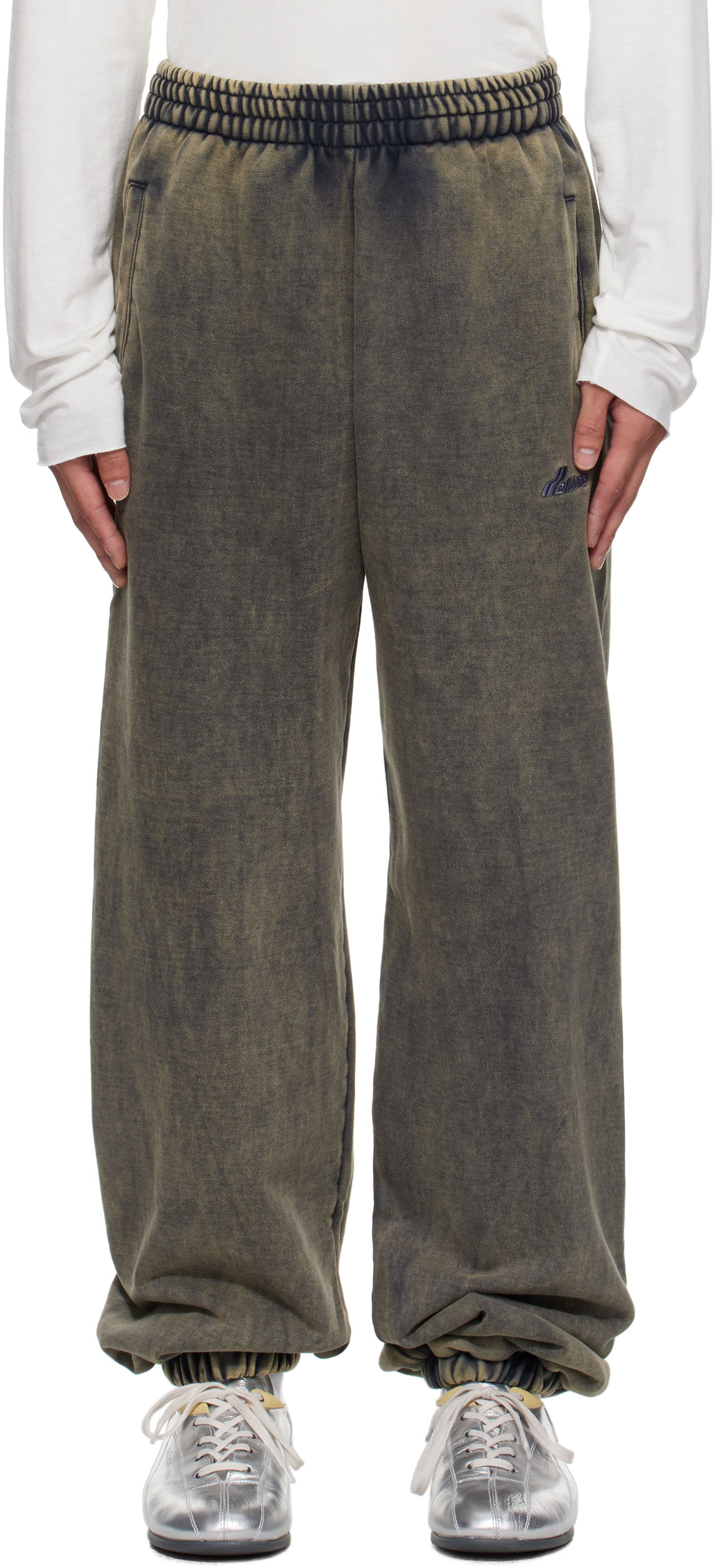 Tepláky We11done We11done Teddy ID Jogger Sweatpants Zelené | WD-TA2-25-708-U-CH, 0