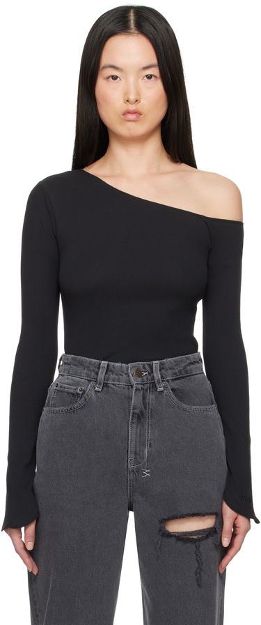 Sveter Ksubi Ksubi Blessings One Shoulder Ribbed Top Čierna | WSP25FT011, 0