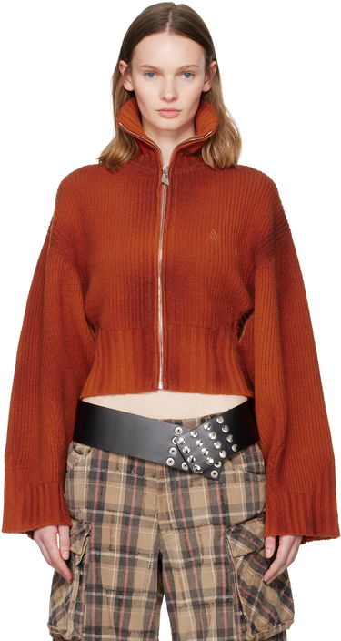 Sveter The Attico Sprayed Ribbed Wool Cashmere Cardigan Oranžová | 251WCD00009 KWS010SP, 0