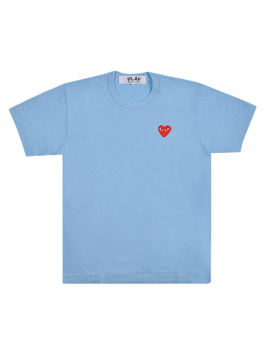 Tričko Comme des Garçons PLAY Pastelle Red Emblem T-Shirt Modrá | AZ T272 051 1