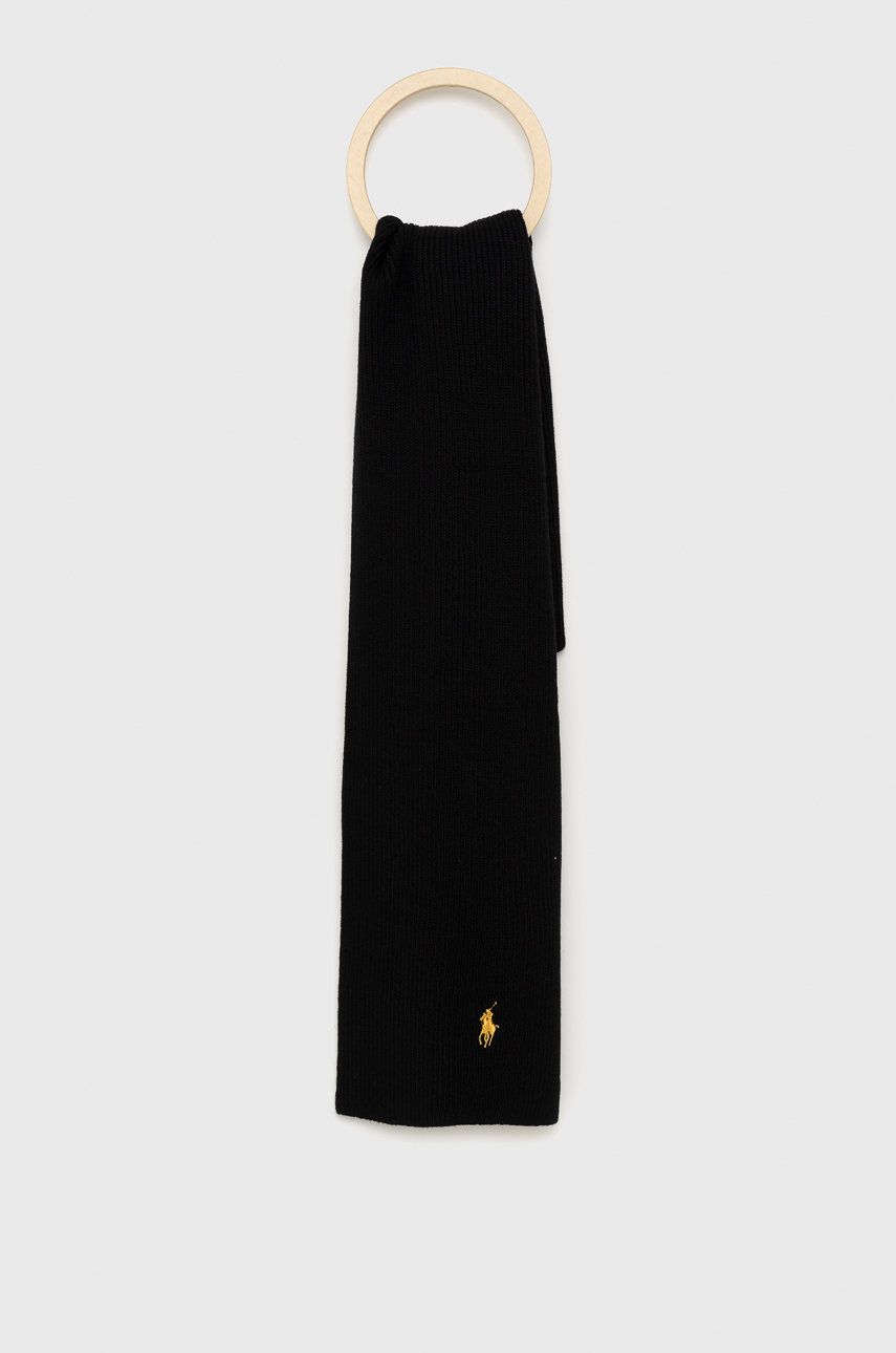 Šál Polo by Ralph Lauren Polo Ralph Lauren Wool Scarf Čierna | 710886136008, 0