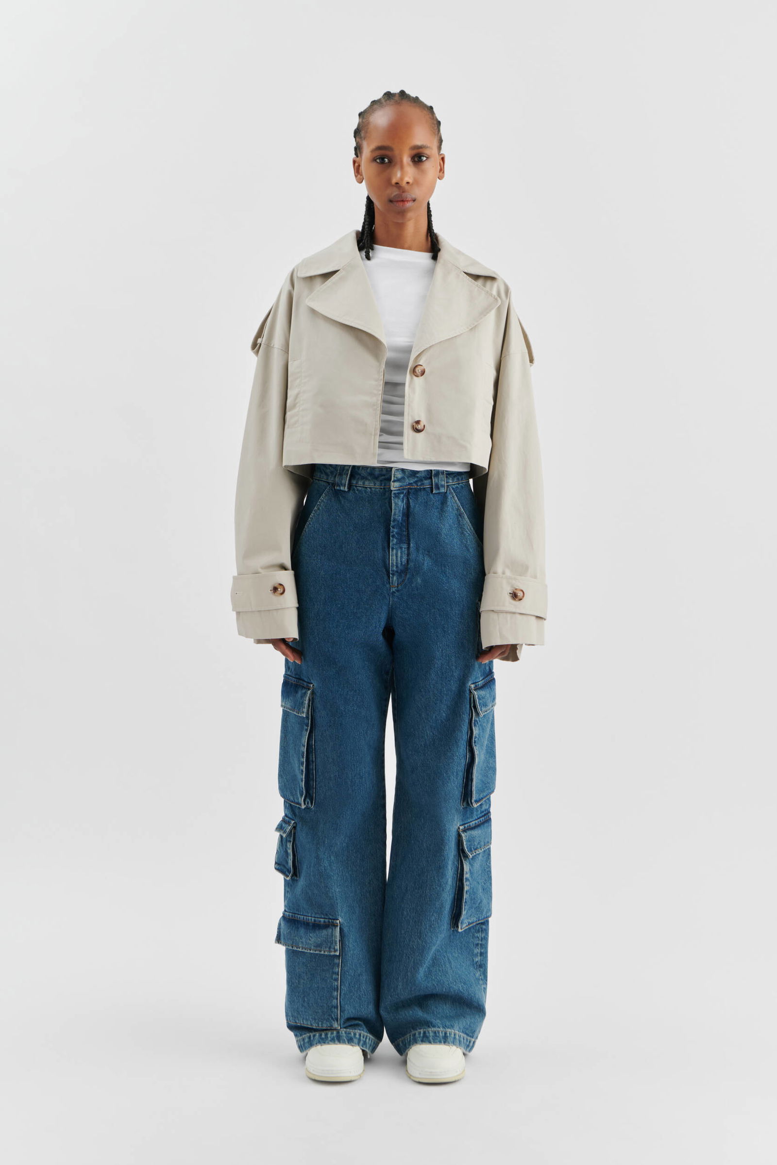 Gaia Cropped Trench Coat