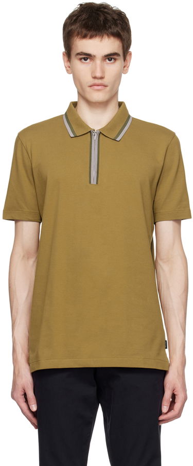 Polo tričko Paul Smith PS Paul Smith Half Zip Polo Hnedá | M2R-322Y-L21511-63, 0