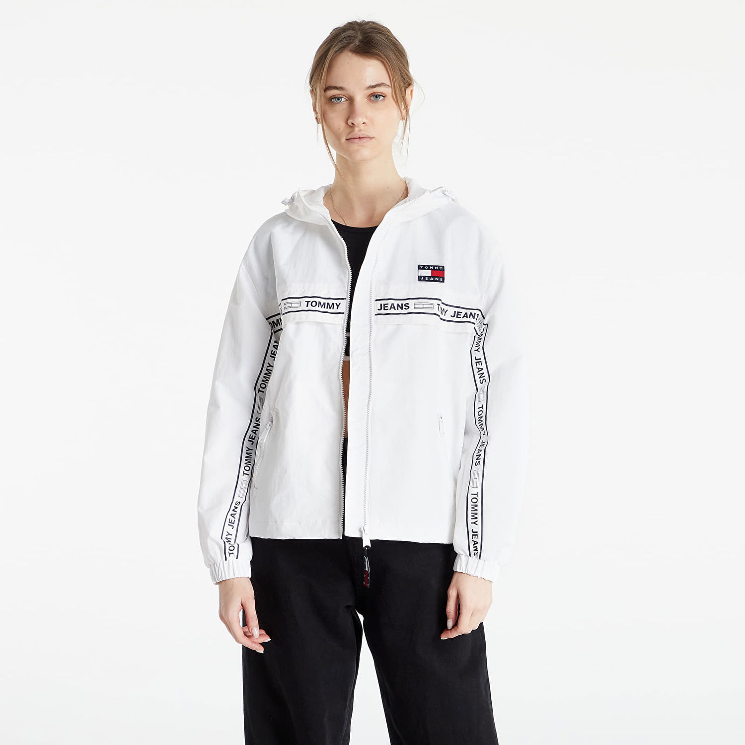Vetrovka Tommy Hilfiger Chicago Tape Windbreaker Biela | DW0DW13015 YBR, 0