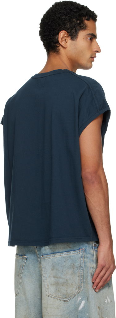 Tričko Rhude Classique Cutoff Sleeve T-shirt Navy | RHPF25TA01012, 2