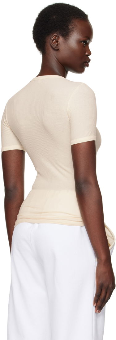 Tričko Baserange Baserange Tower Cutout Ribbed T-Shirt Béžová | TOTWS-RB-SP25, 2