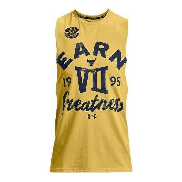 Tielko Under Armour Project Rock Earn Greatness Graphic Tank Žltá | 1370478-760, 0