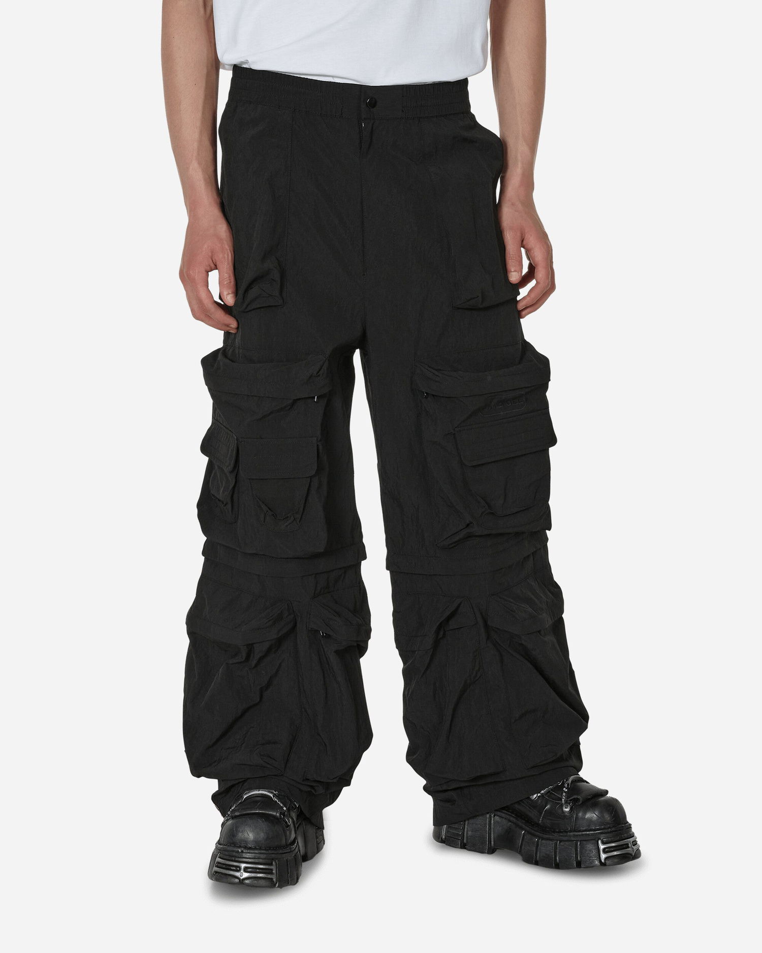 Cargo nohavice Diesel Wrinkled Nylon Canvas Cargo Pants Čierna | A105030HJAE 9XX, 0