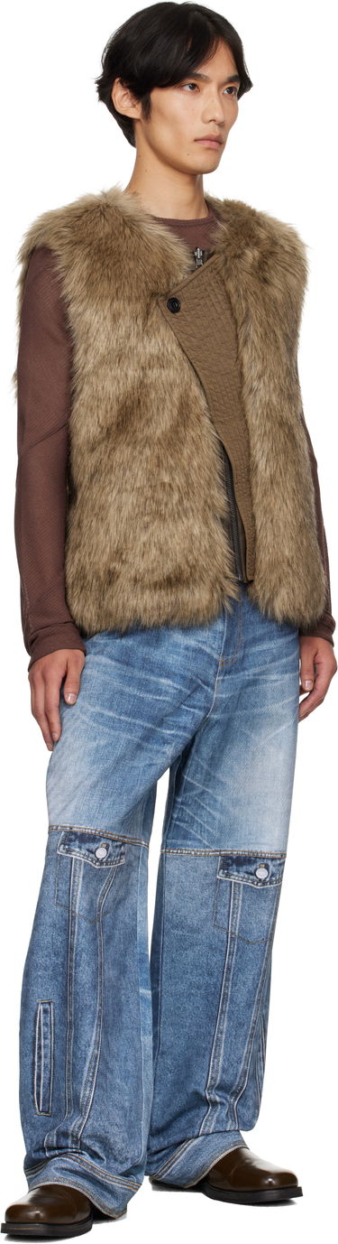 Vesta Andersson Bell Andersson Bell Reversible Faux-Leather & Faux-Fur Vest Hnedá | awa722u, 3