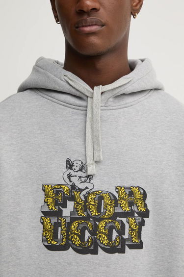Mikina Fiorucci Graphic Print Hoodie Šedá | U01FMSHO092CJ05GY01, 7