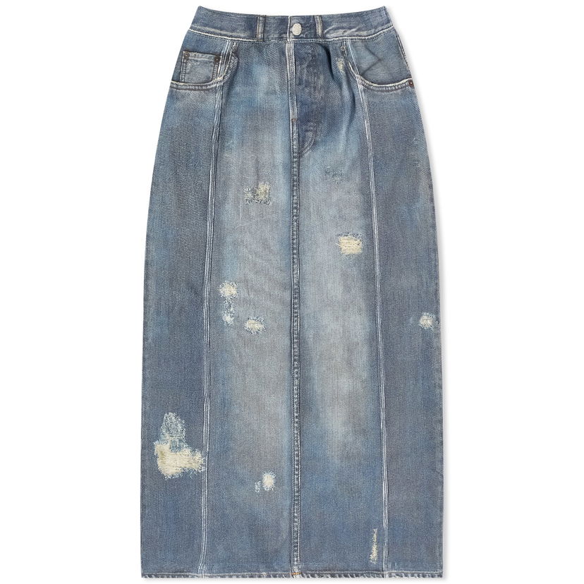 Sukňa Acne Studios Printed Denim Midi Skirt Modrá | AF0443-822