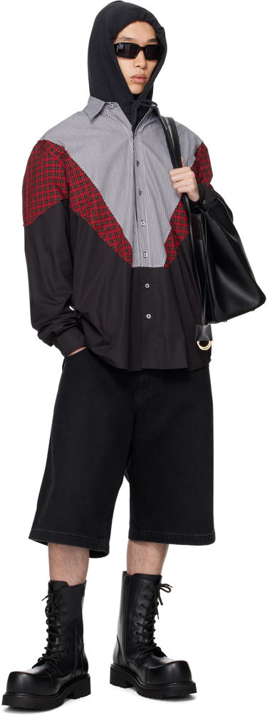 Košeľa VETEMENTS VETEMENTS Tracksuit Panelled Shirt Čierna | UH76SH860BR, 3