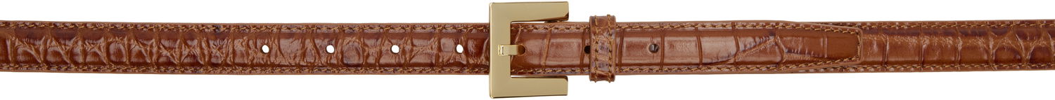 Opasok Anine Bing ANINE BING Nicola Embossed Leather Belt Hnedá | A-12-10975-BWN1, 0