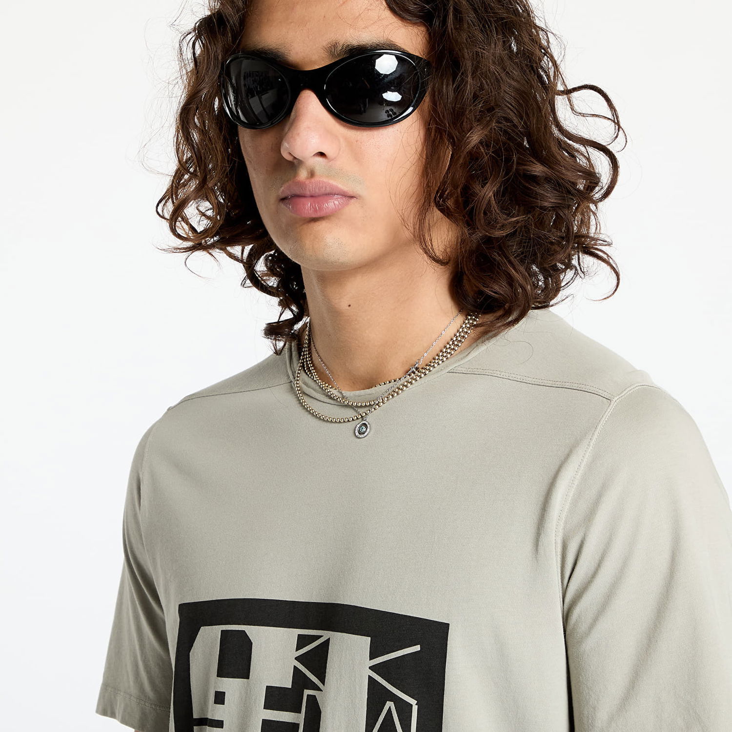 Tričko Rick Owens DRKSHDW Knit Level T-Shirt Béžová | DU02D2250 RNEP2P 0809, 1