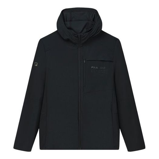 Vetrovka FILA Athletics Knit Hooded Jacket Čierna | A11M211510F-BK