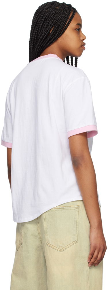 Tričko We11done We11done Crewneck T-Shirt with Rabbit Print Biela | WD-TT1-23-736-U-PK, 2