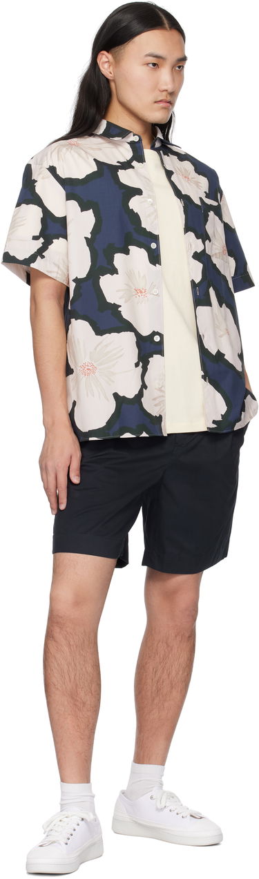 Košeľa A.P.C. Floral Print Short-Sleeve Shirt Modrá | COHEH-H12541, 3