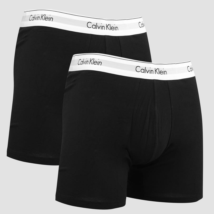 Boxerky CALVIN KLEIN 2Pack Boxer Briefs Modern Cotton Čierna | NB1087A-001, 0