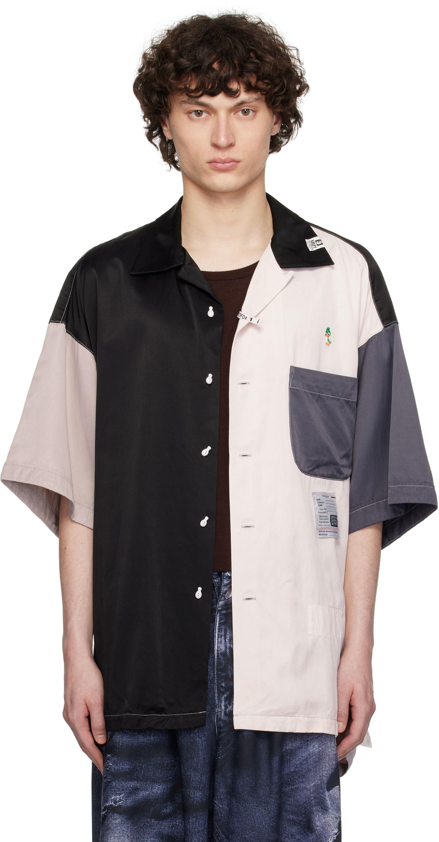 Košeľa Maison MIHARA YASUHIRO MIHARA YASUHIRO Crazy Pattern Short-Sleeve Shirt Šedá | J14SH185, 0