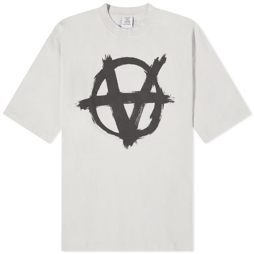 Tričko VETEMENTS Double Anarchy T-Shirt Biela | UE64TR990WB