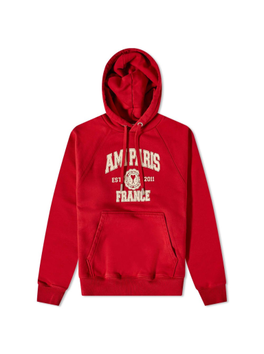 Mikina AMI Paris FR Hoodie Červená | USW210-747-600