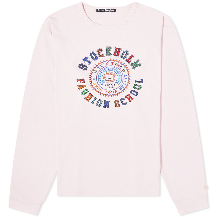 Tričko Acne Studios Eisen School T-Shirt Ružová | CL0260-AD4