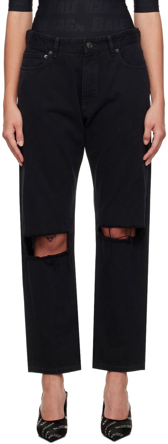 Džínsy Balenciaga Buckle Jeans Čierna | 745149 TNW11, 0
