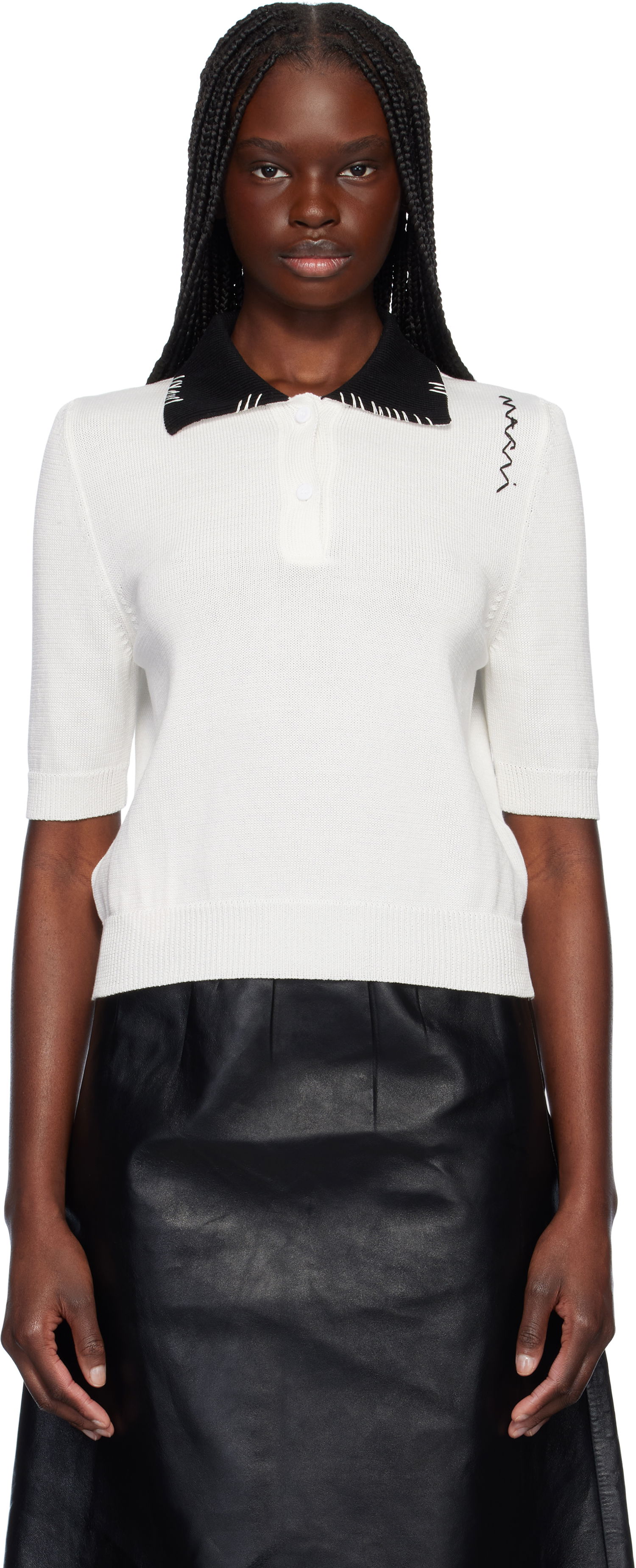 Polo tričko Marni Marni Cotton Polo Biela | POMD0049EQ UFCN54, 0