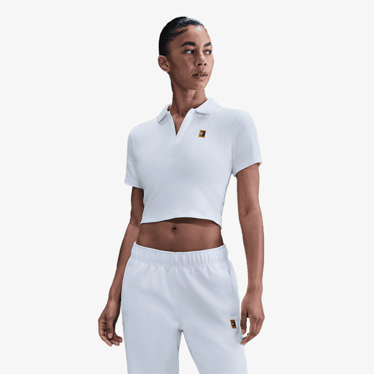 Polo tričko Nike Court Heritage Short Sleeve Cropped Polo Biela | HJ8992-100, 1