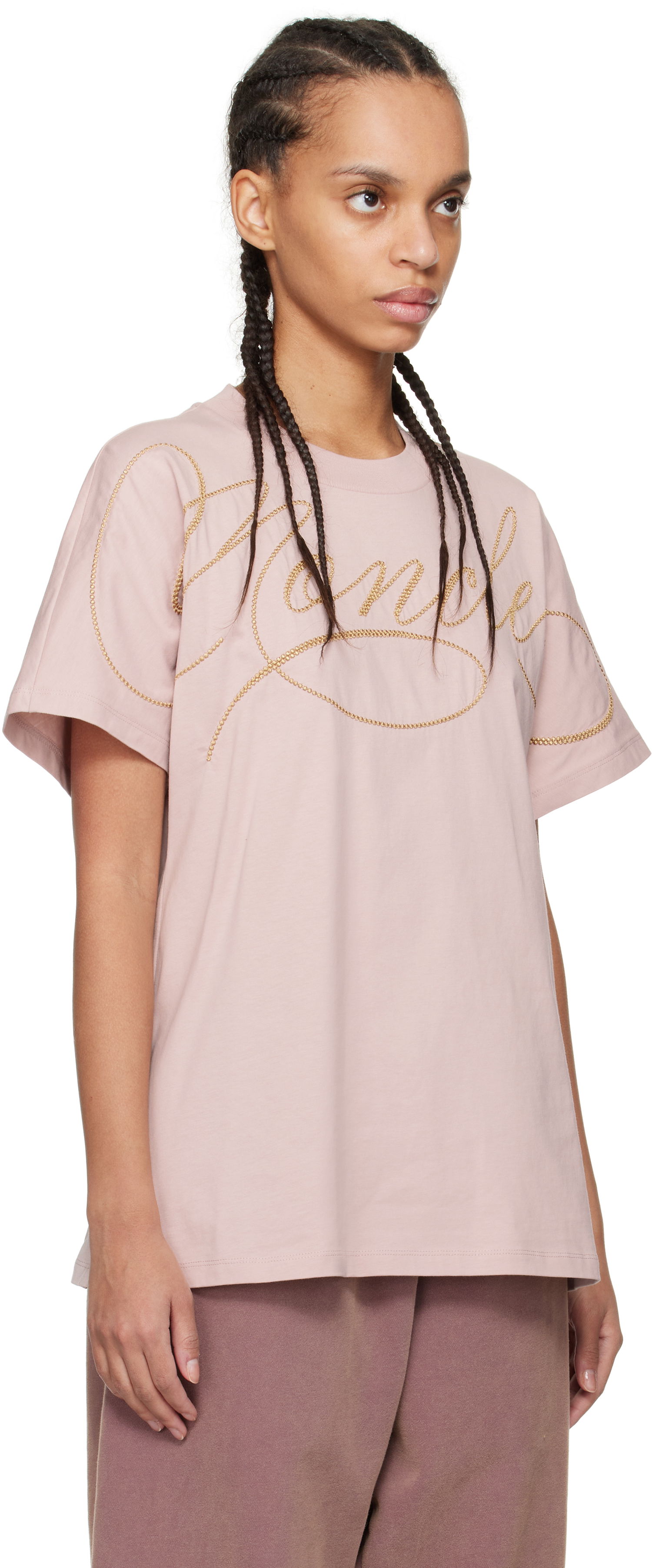 Tričko Moncler Moncler Logo T-Shirt Ružová | K10938C0000389AUO, 1