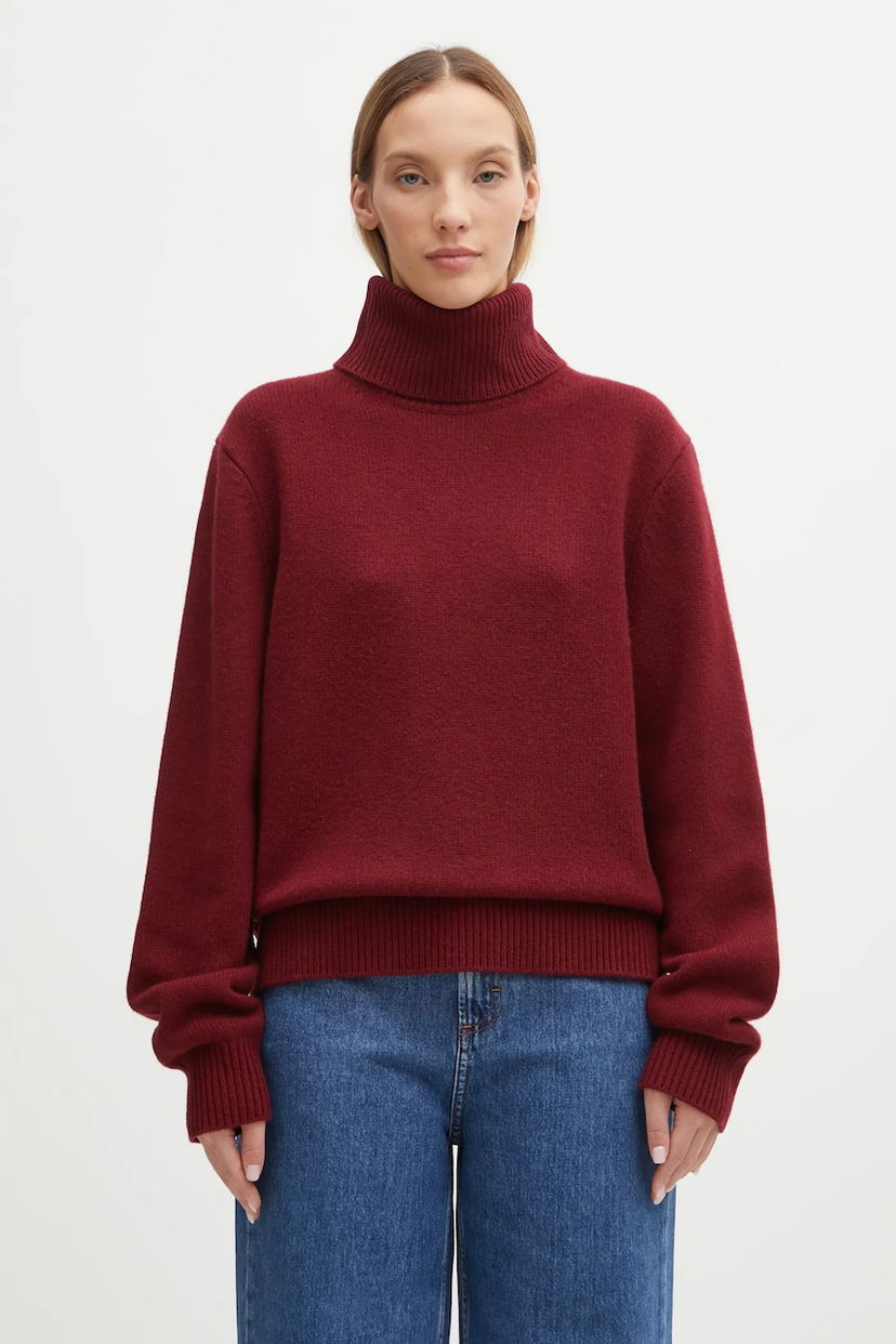 Sveter Anine Bing Idra Wool Turtleneck Sweater Vínová | A.09.11270